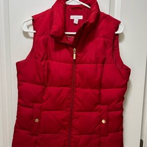 Charter Club Vibrant Red Quilted Vest